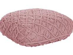 Pouf Macramè BERRECHID Cotone Rosa