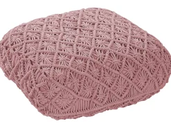 Pouf Macramè BERRECHID Cotone Rosa