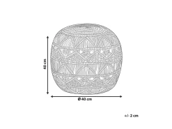 Pouf Macramè KAYSERI Cotone Rosa
