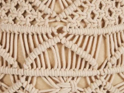 Pouf Macramè KAYSERI Cotone Beige