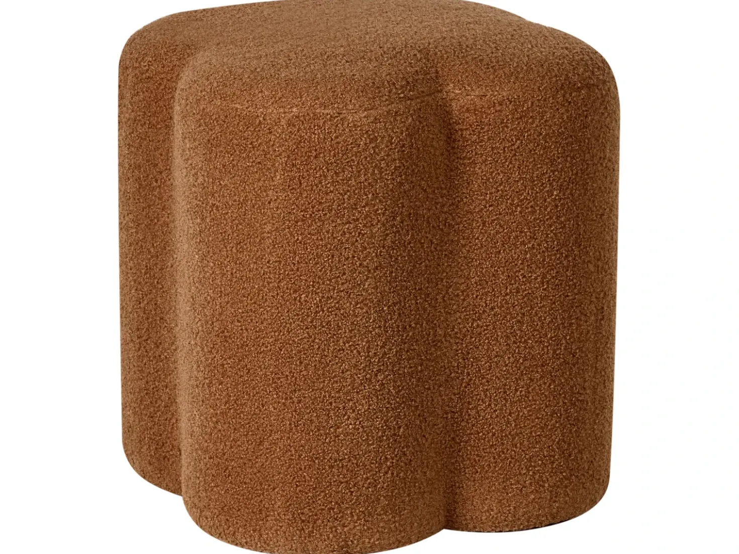 Pouf MANCOS Bouclé Marrone dorato