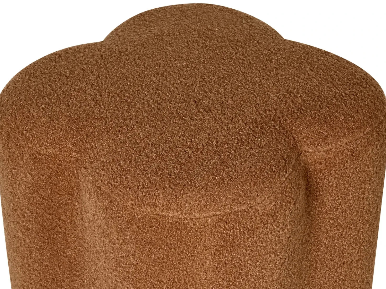 Pouf MANCOS Bouclé Marrone dorato