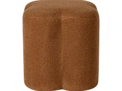 Pouf MANCOS Bouclé Marrone dorato