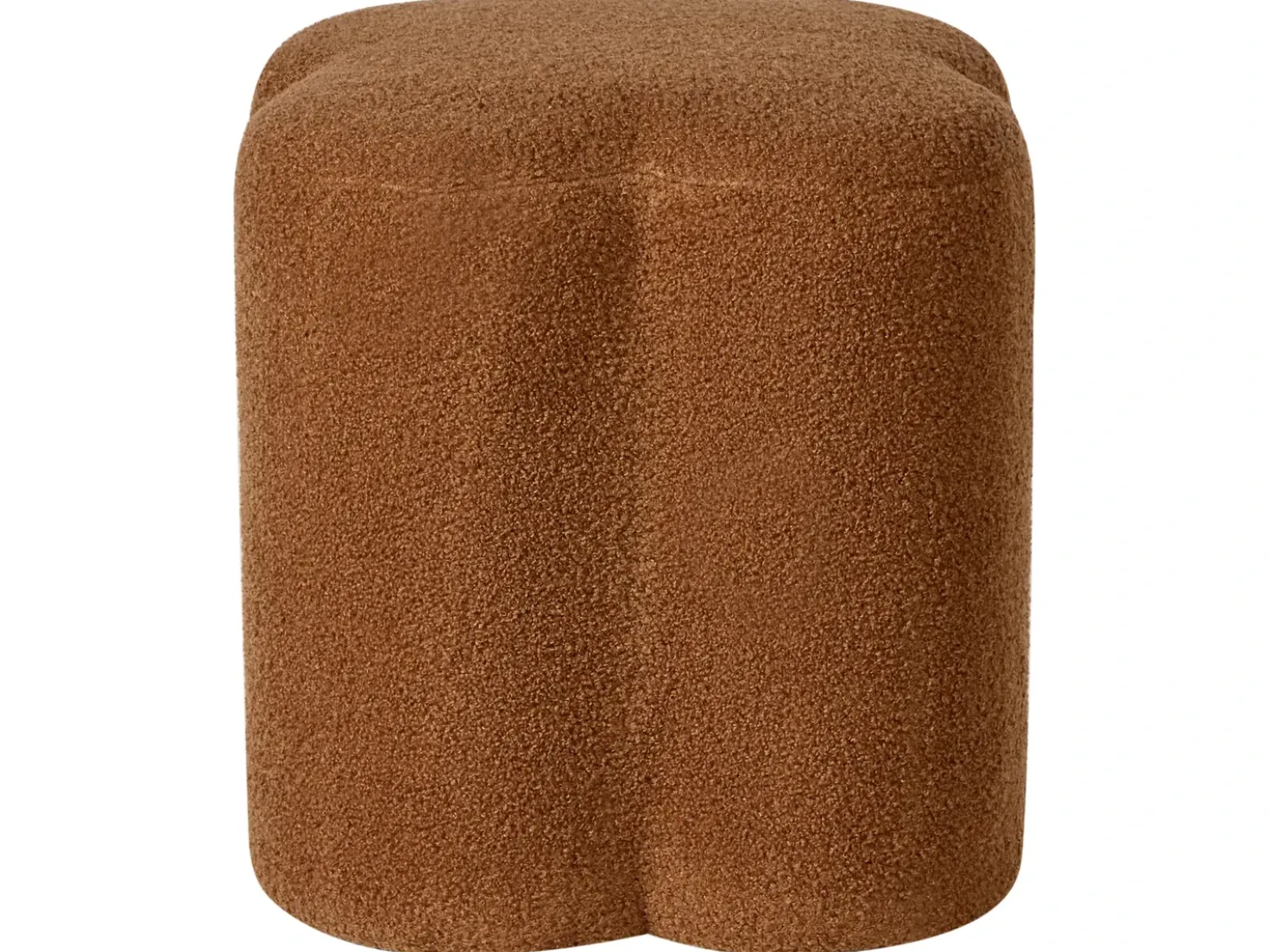 Pouf MANCOS Bouclé Marrone dorato