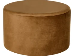 Pouf MILLEN Velluto Marrone dorato