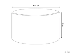 Pouf MILLEN Velluto Marrone dorato