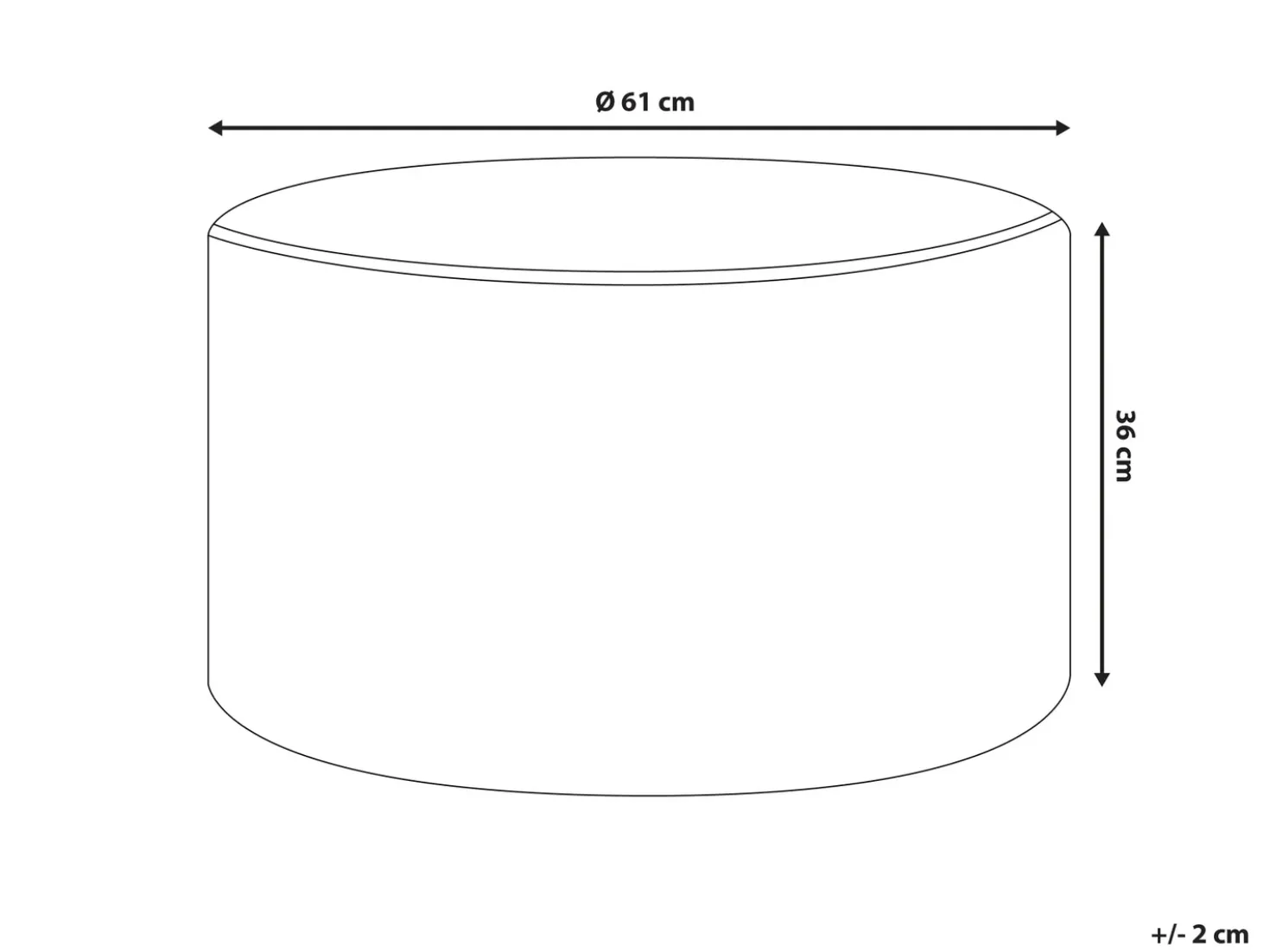 Pouf MILLEN Velluto Marrone dorato