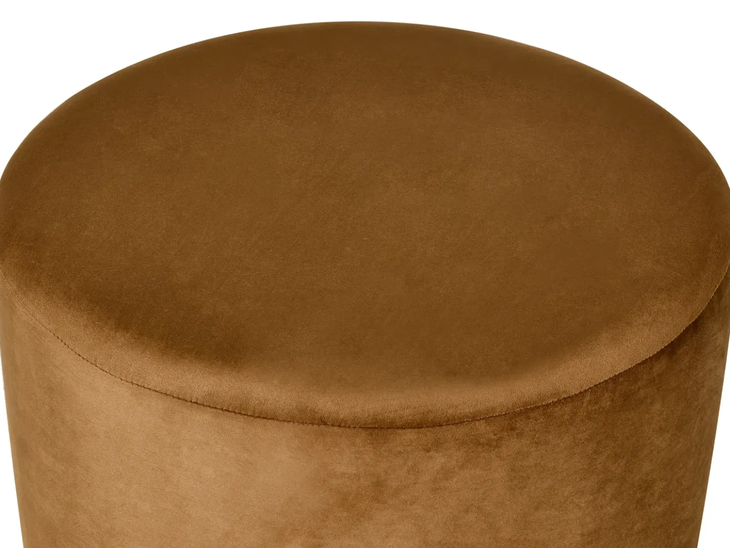 Pouf MILLEN Velluto Marrone dorato