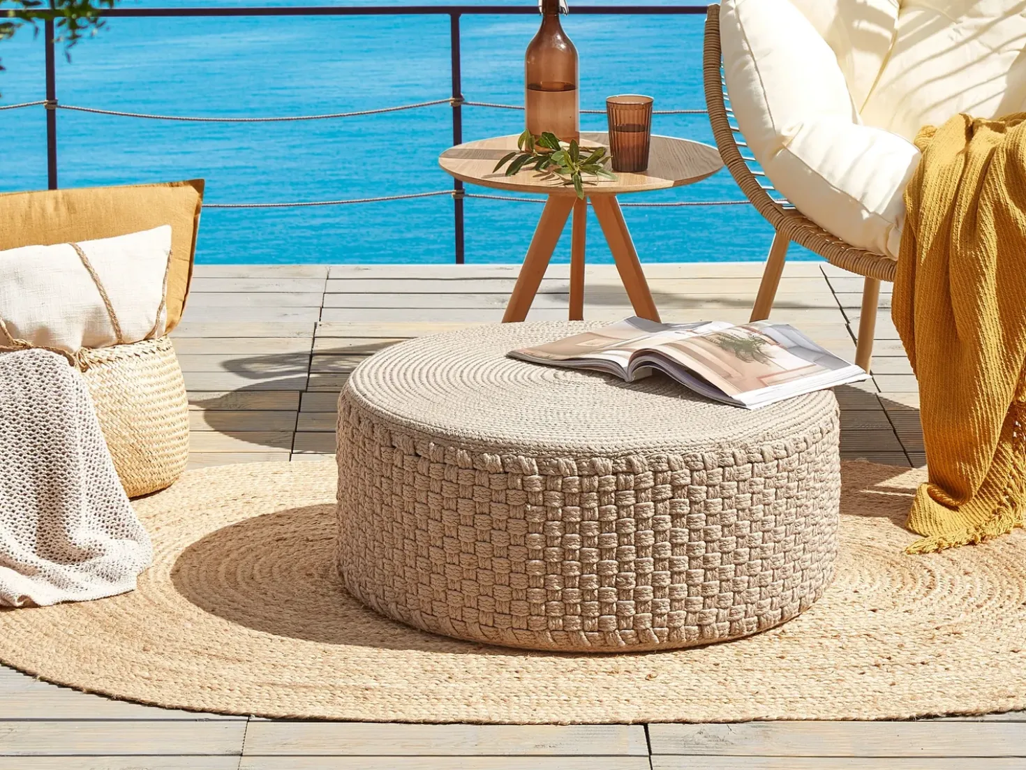 Pouf MITHI Beige