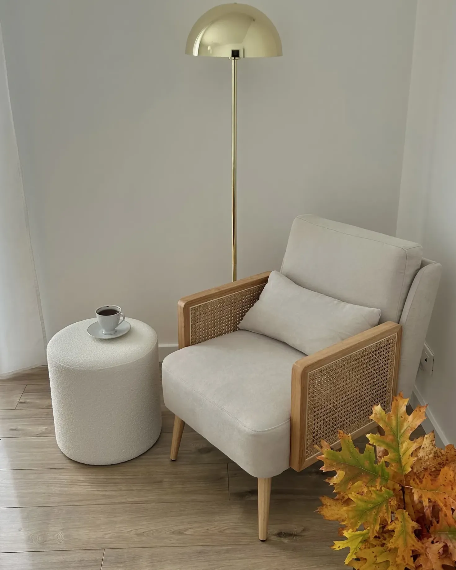 Pouf MOAB Bouclé Bianco
