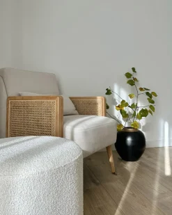 Pouf MOAB Bouclé Bianco