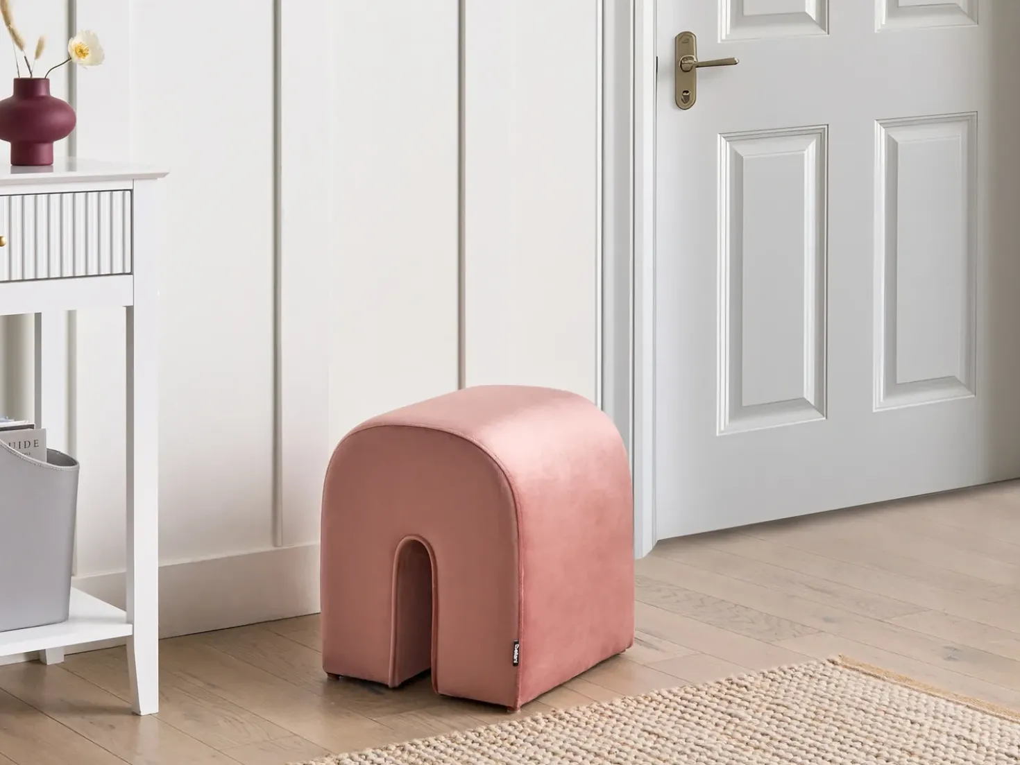 Pouf MODOC Velluto Rosa