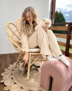 Pouf MODOC Velluto Rosa