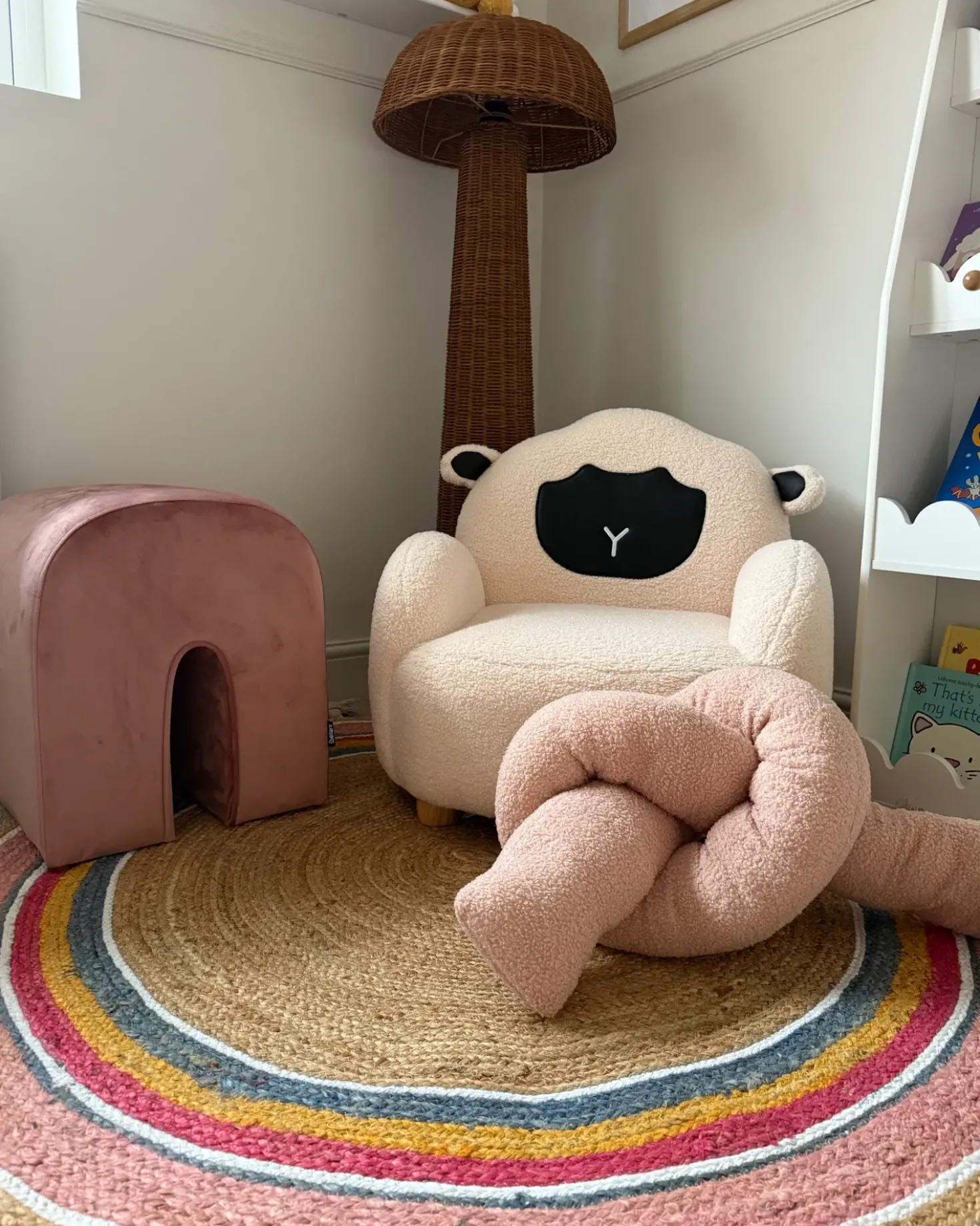 Pouf MODOC Velluto Rosa