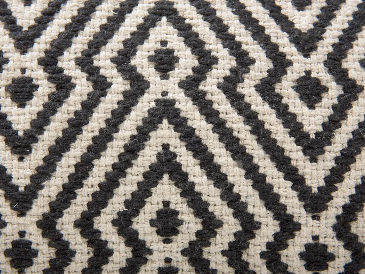 Pouf MUKKI Cotone Nero/Bianco