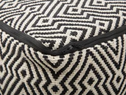 Pouf MUKKI Cotone Nero/Bianco