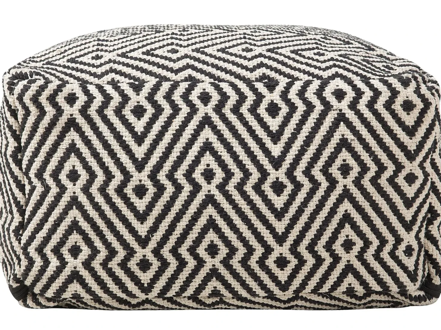 Pouf MUKKI Cotone Nero/Bianco