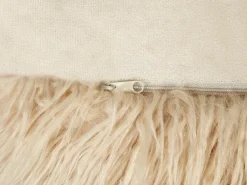 Pouf MUKKI Finta pelliccia Beige