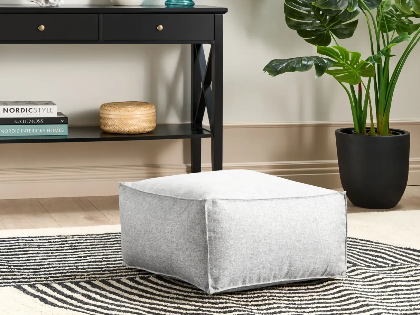 Pouf MUKKI Tessuto Grigio