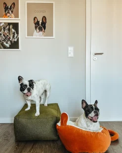 Pouf MUKKI Tessuto Verde oliva