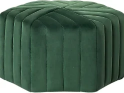 Pouf MURIETTA Velluto Verde scuro