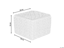 Pouf NALLI Materiale sintetico Beige chiaro