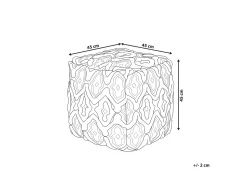 Pouf ORAI Lana Nero/Bianco