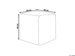 Pouf PANDRAN Cotone Nero/Bianco