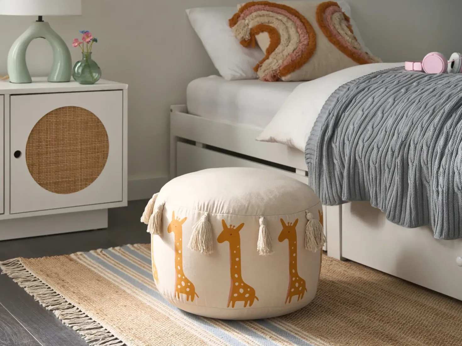 Pouf per bambini KARTEE Cotone Beige