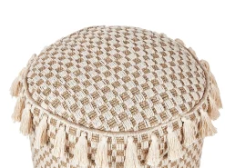 Pouf PIRAK Cotone Beige chiaro