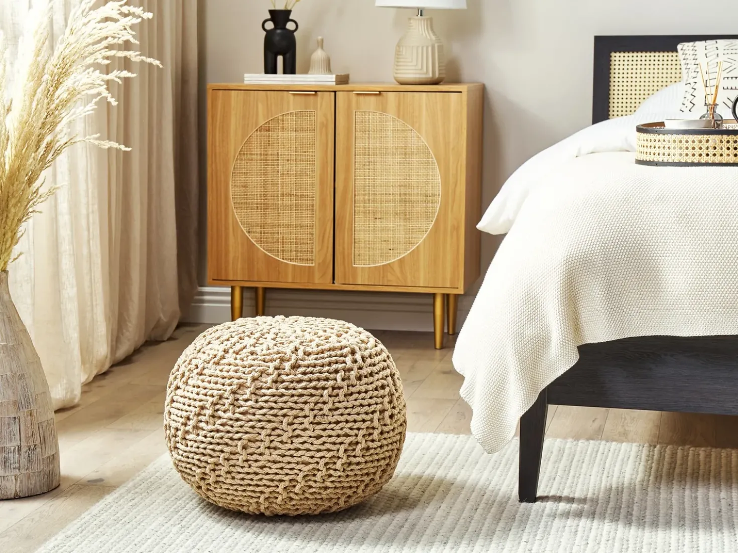 Pouf PRIENE Cotone Beige