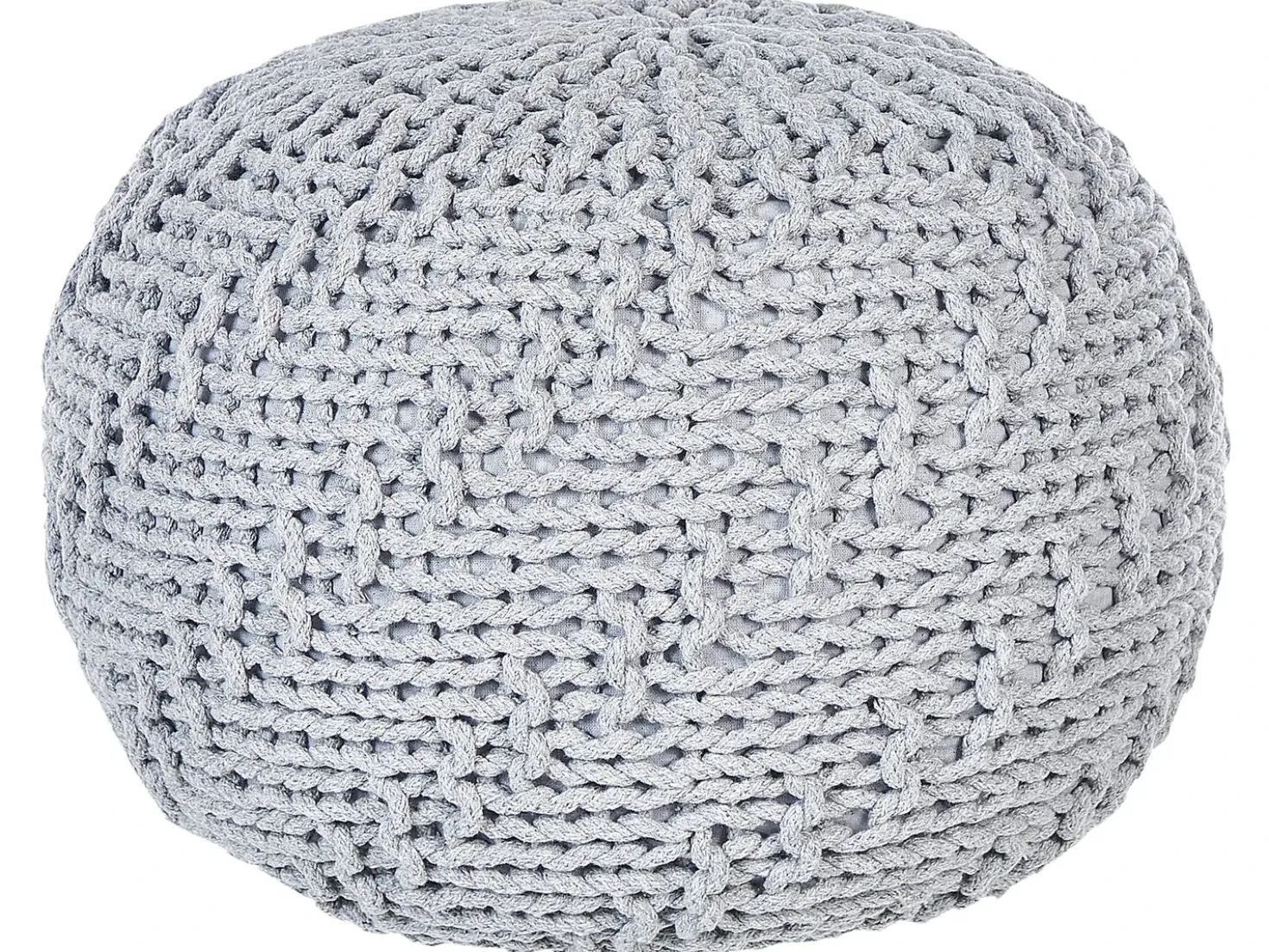 Pouf PRIENE Cotone Grigio chiaro