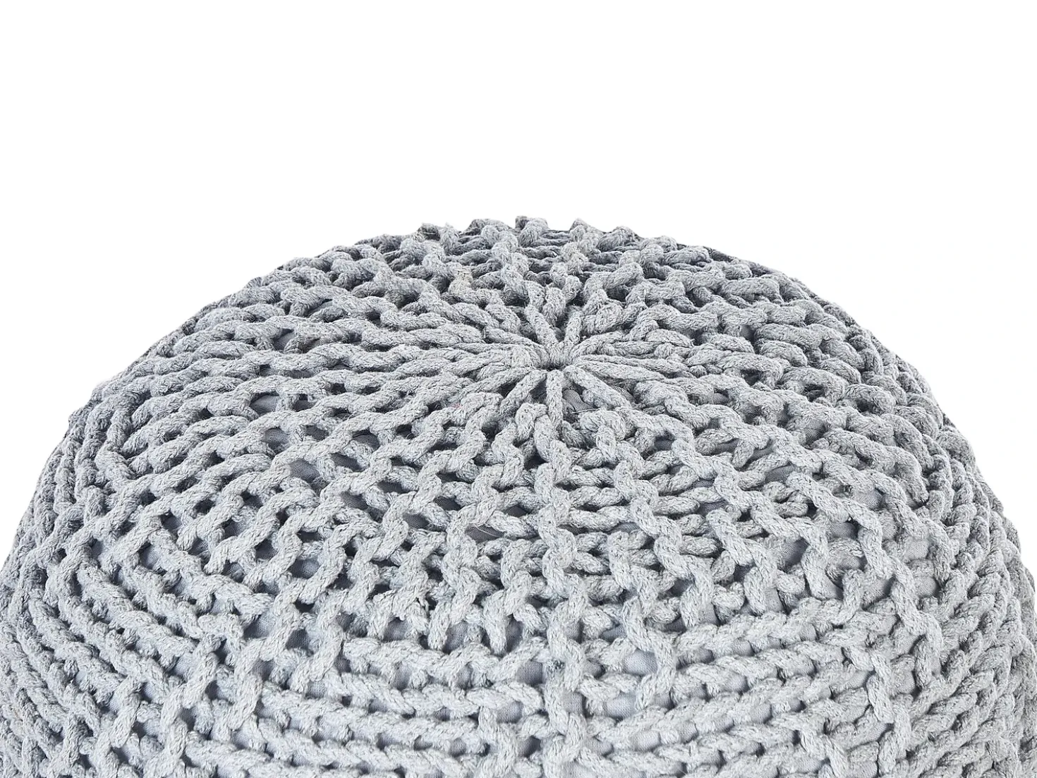Pouf PRIENE Cotone Grigio chiaro
