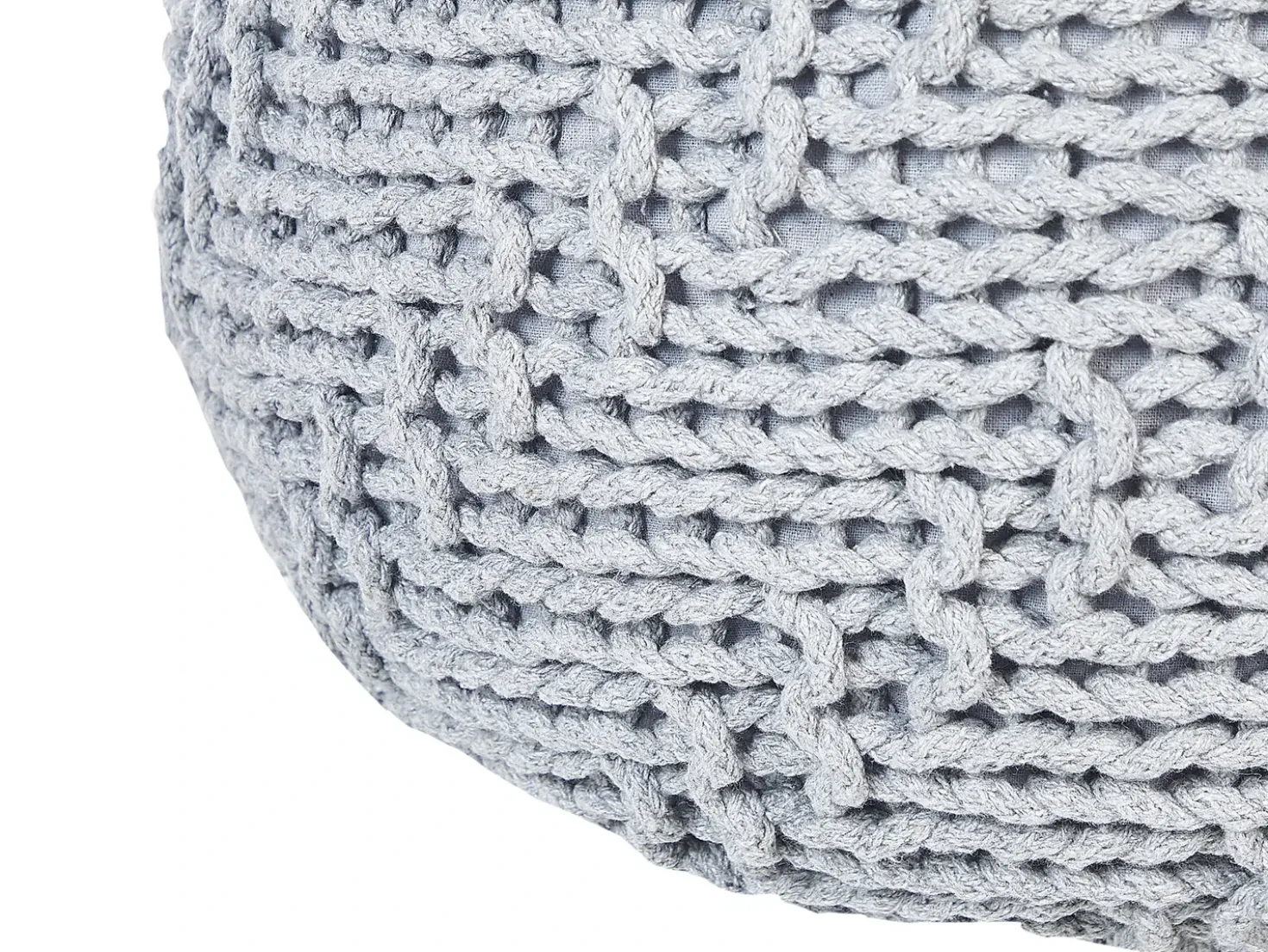 Pouf PRIENE Cotone Grigio chiaro
