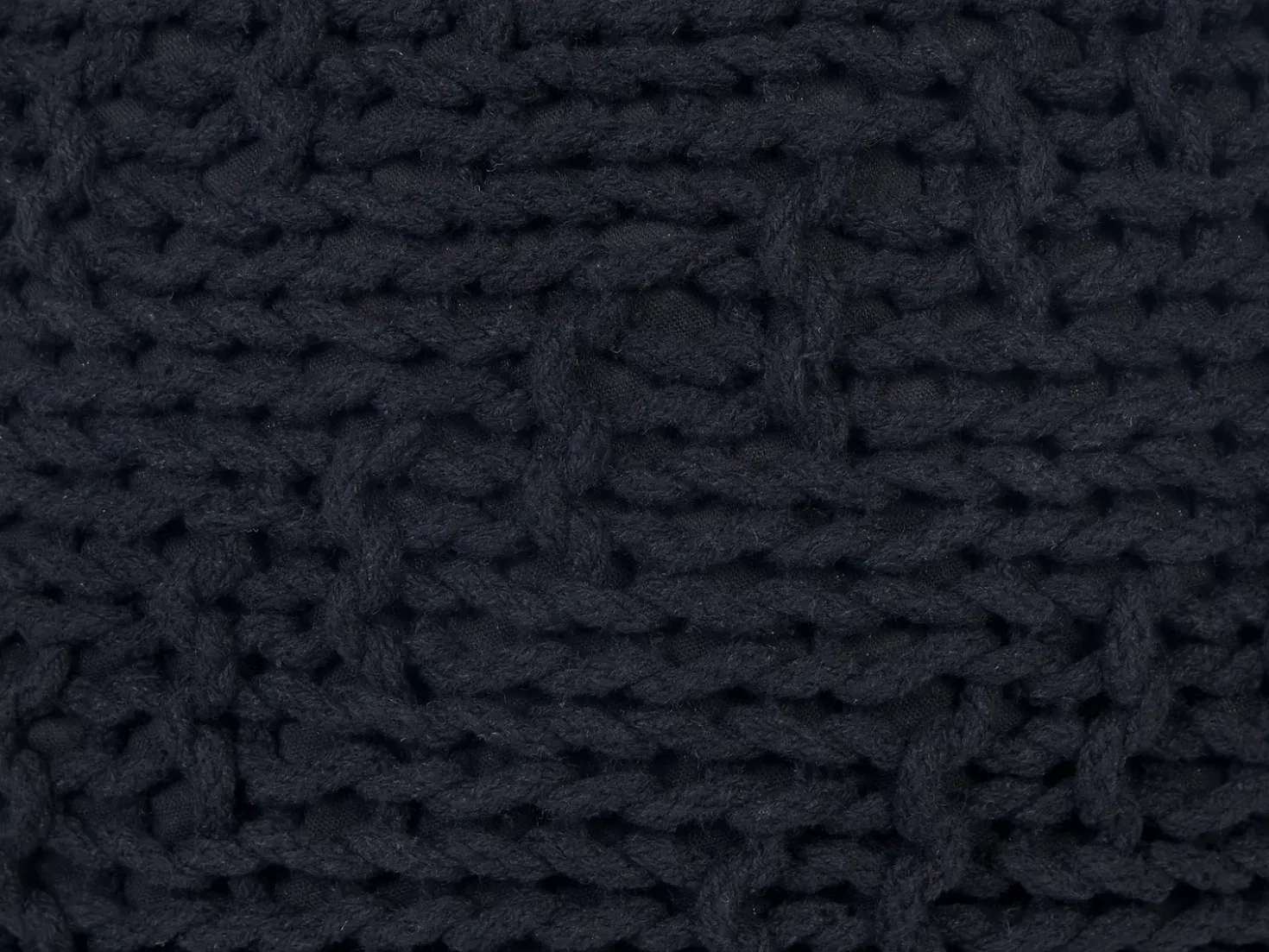Pouf PRIENE Cotone Nero