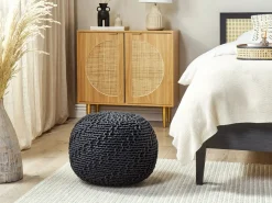 Pouf PRIENE Cotone Nero