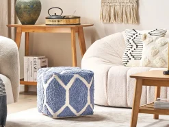 Pouf ROJHAN Cotone Blu