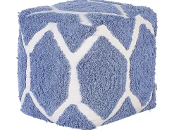 Pouf ROJHAN Cotone Blu