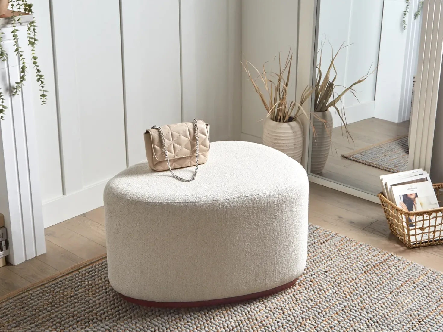 Pouf SACO Tessuto Beige chiaro