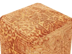 Pouf SANAWAN Viscosa Marrone dorato