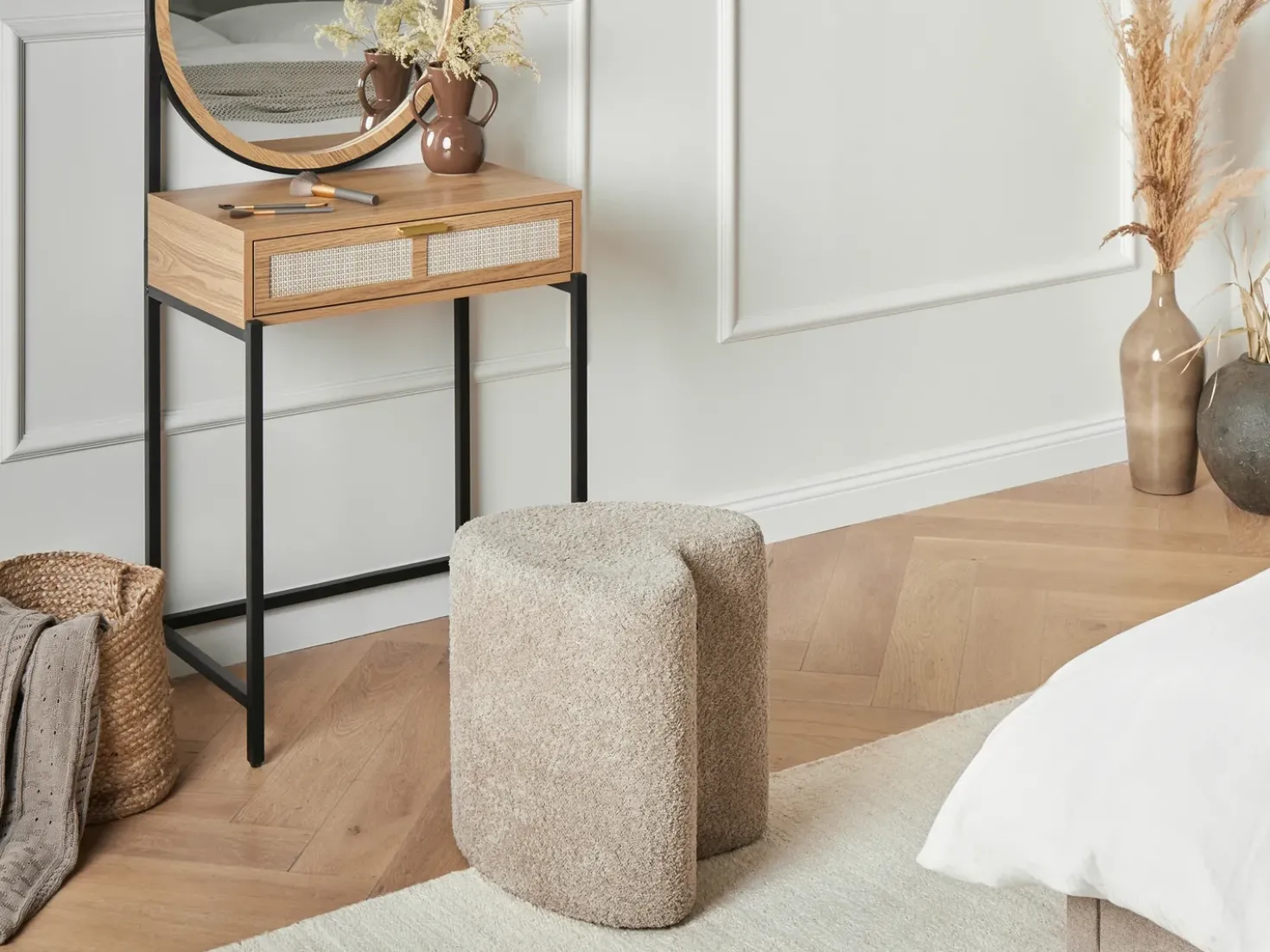 Pouf SCOTIA Ciniglia Marrone chiaro