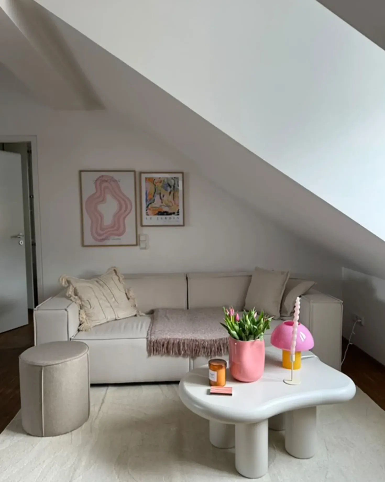Pouf SEDONA Lino sintetico Beige