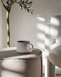 Pouf SEDONA Lino sintetico Beige