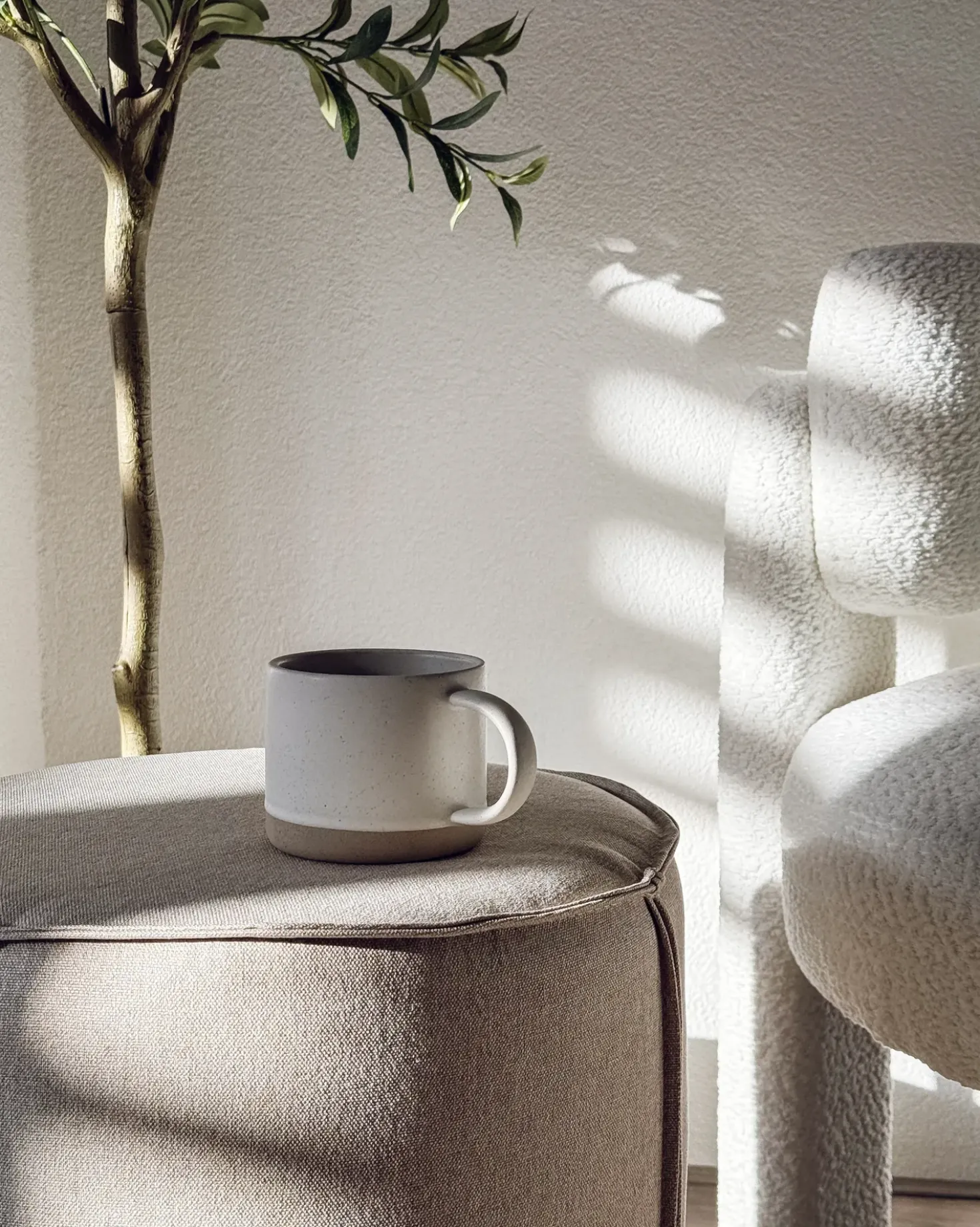 Pouf SEDONA Lino sintetico Beige