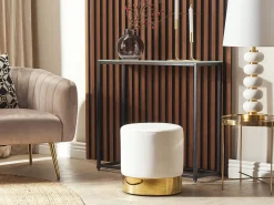 Pouf SOPHIA Velluto Bianco