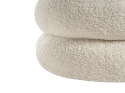 Pouf SUMPTER Bouclé Bianco sporco