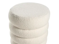 Pouf SUMPTER Bouclé Bianco sporco