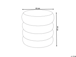 Pouf SUMPTER Bouclé Bianco sporco