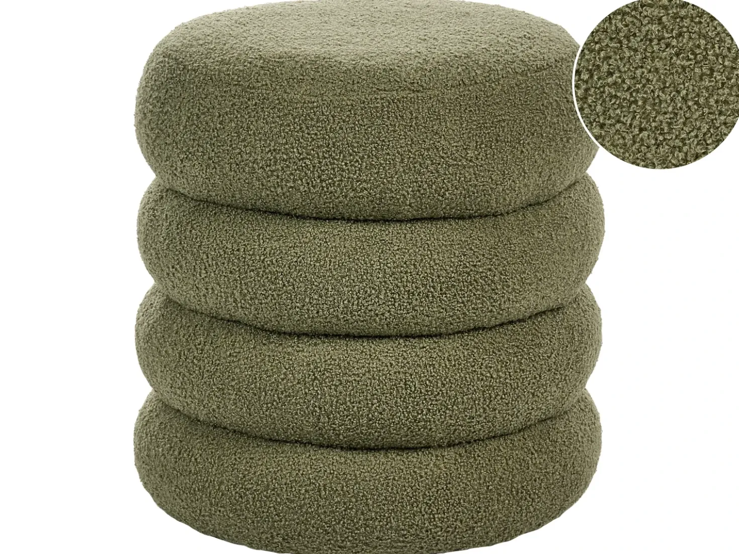 Pouf SUMPTER Bouclé Verde