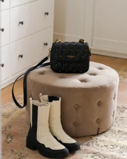 Pouf TAMPA Velluto Beige sabbia